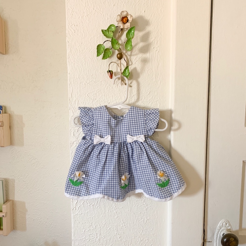 Cute checkered baby girl dress!
